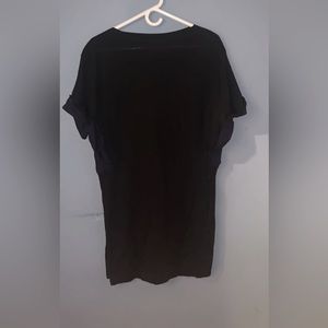 Balenciaga navy and purple cuff dress